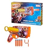 【Amazon.co.jp限定】ハズブロ（Hasbro）ナーフ マーベル アイアンマン ダーツブラスター、ナーフN1ダーツ4本付属、アイアンマンデザイン、子供向けギフト、アウトドアトイ＆ゲーム、対象年齢8才以上 G1923 正規品