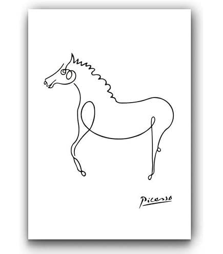 Amazon.co.jp: ウォールアート 装飾 ピカソ 線画 ポスター プリント