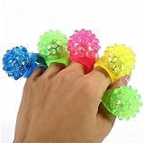 LED Light UpリングキッズパーティーFavorリングノベルティグローJelly点滅バルク24個