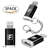 [3個セット]FEREX Lightning to Micro USB Adapter 8pin Lightning 変換コネクタ Lightning変換アダプタ iPhone 7 / iPhone 7PLUS / iPhoneSE / iPhone6s iPhone6s Plusなど対応充電と高速データ転送 lightning アダプタ microusb (BLACK)
