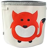 Canvas Storage Bin for Nursery or Kids Room | Animal Theme Collapsible | Great for Play Toys, Organi