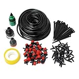 amzmonnsuta 25mマイクロドリップ水利システム噴霧マイクロスプリンクラー冷却セットガーデン農業温室苗育成に適す
