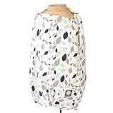 Navy Leaves Nursing Cover - 100% Cotton Contoured Design by Balboa Baby