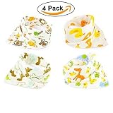 DHnewsun Bandana Baby Bibs Cute Zoo Fun For Girls and Boys 100% Cotton Super-Stylish Anti-Smell Anti