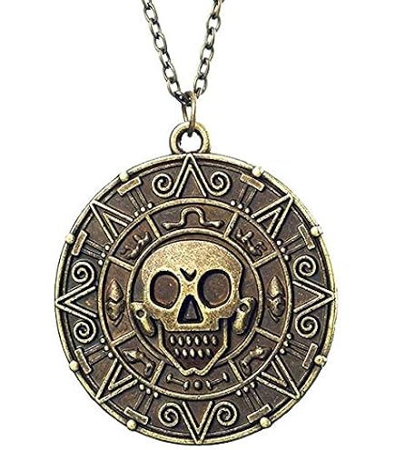Amazon.co.jp: スカル海賊コインネックレス パイレーツオブカリビアン