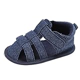 Gaorui（ガオルイ）ベビー サンダル ファーストシューズ つま先保護 キャンパス 滑り止め 夏 (ネイビー 11.5cm)