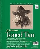 Strathmore STR-412-11 24 Sheet Toned Tan Sketch Pad, 11 by 14 by Strathmore