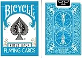 バイシクル ライダーバック 水色 ターコイズ トランプ バイスクル 手品 マジック