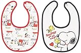 SNOOPY PEANUTS スヌーピー 乳幼児 2Pスタイ ホワイト 天竺×フライス S2C10