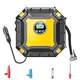 DC12V 100PSI携帯エアコンプレッサー小型車用空気入れ電動ポンプ 高輝度LEDライト適合自動車、トラック、自転車、バイク、キャンピングカー、SUV、バギー、モーターボート、バスケットボール、サ