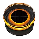 タカショー　ソーラーガーデンライティング（ローボルト）　タイルドライトソーラー ラウンド　（ＬＥＤ色：オレンジ）　●61756200　HCC-O01T　※取付には専用のベースが別途必要です