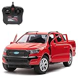 HHUJHA ラジオコントローラー付属バッテリーと充電器オフロードR/CモンスターリモコンRTRレースピックアップトラック1/12スケールモデル車両赤オールテレーンRCカー8.2KM/H高速4WD2.4GHz