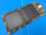 ＜アウトドア用防水　リュックにつける太陽電池　出力USB　5V　バッテリーなし＞400mm×180mm　5V1000mA 重さ200g　2枚　折畳み　迷彩＜psp-518＞