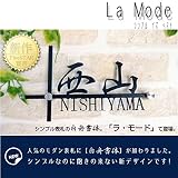 表札　ラ・モードSIB　モダン　ステンレス製　2文字限定