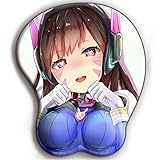 Overwatch D.VA マウスパッド アニメ 3Dマウスパッドおっぱいマウスパッドアニメマウスパッドマウスパッド付きリストパッド (A)