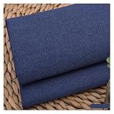 ノーブランド品 ポリエステル コットンリネン 生地 綿麻 手芸用 2M x 1.48M (Deep Blue)