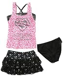 SUPER LOVERS 女の子用セパレート水着3点セット sw1867 L(170cm) ピンク