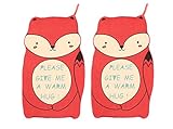 rohern Ultra Soft KidsバスWashcloths、コットンCartoon Faceハンドタオル、2パック、7 x 17.7 " レッド