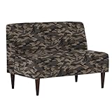 arne ソファ 二人掛け アームレス 日本製 完成品 Lunch 3×5 迷彩 ダークブラウン脚 ベージュ