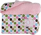 Snugly Baby Polka Dot Sateen & Fleece Baby Blanket w/ Elephant [並行輸入品]