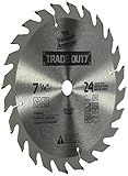 Vermont American 26491 5/8-Inch Arbor 7-1/4-Inch 24 Tooth Carbide Trade Duty Circular Saw Blade [並行輸