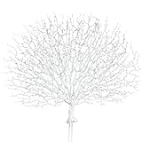 OUNONA 人工植物 人工サンゴ飾り 水槽装飾 ピーコックコーラル ウェディングの偽の花 結婚式、パーティー、家庭、庭園、ホテル、会議室 人工植物の装飾（白）