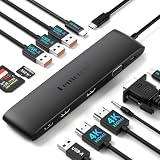 Lemorele USB C ハブ ドッキングステーションType C タイプC 9-in-1 4K@30Hz HDMI 拡張 PD100W急速充電 TF&SDカードリーダー