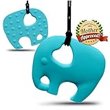 Mother Approved Teething Necklace Baby Turquoise Elephant Includes Dry Bag and Certificate by Mother