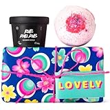 LUSH（ラッシュ）ラブリー ギフトセット ＆ショップバッグ付き バスボム＆シャワースクラブセット 1個 (x 1)