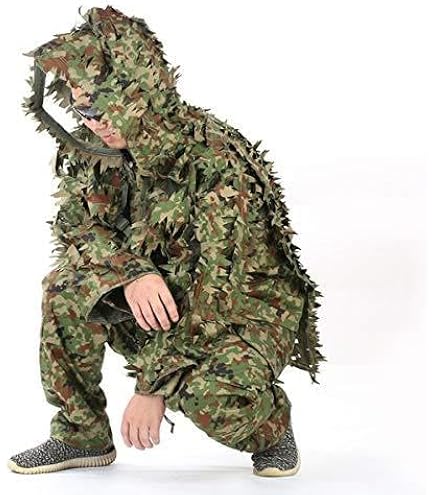 お手製　ギリースーツ　上衣 ゴースト ギリースーツ 迷彩服上下セット ウッドランドカモ