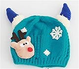 Candykids ニット帽子ベビー帽子冬ニット帽ニット帽子キッズとんがり帽子クリスマスベビーファッションかわいすぎるベビー帽子キッズ帽子ニット女の子男の子新生児帽子韓国子供服赤ちゃん (ブルー)