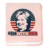 CafePress – ヒラリー2016 – 私は彼女と – スーパーソフトベビー毛布、新生児おくるみ ピンク 18549869906832E
