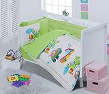 decomood Cars寝具ベビーボーイズ、Cars Planes出荷テーマ100 %コットンNursery Cribセット、6ピースベビー掛け布団/キルトセットベビーベッドバンパー、掛け布団、ベビ