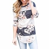 aimtoppyレディース花柄プリント長袖シャツルーズカジュアルトップ l AIMTOPPY