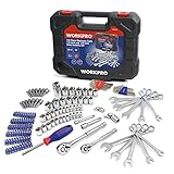 WORKPRO　ソケットレンチセット ガレージツールセット　工具 道具 セット 自動車・大工・住まいのメンテナンス用