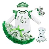 エルフ ベビー(Fairy Baby)聖パトリックの祝日 ベビーロンパース+チュチュスカート+靴＋レッグウォーマー+ヘアバンド 5点セット73CM ②