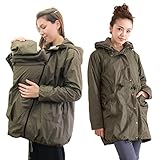 Sweet Mommy 抱っこ・おんぶ対応 ママコート モッズ風 マシュマロ裏ボア ライナー取り外し可能 M カーキ