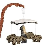 Cotton Tale Designs Animal Stackers Mobile, Red/Black/Tan by Cotton Tale Designs [並行輸入品]