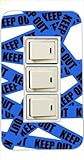 3ヶ口用 3口用 タイプ コンセント スイッチ カバー ジャケット ca1306-2 KEEP OUT テープ 立ち入り禁止 カスタムカバー 交換用 3穴用 2穴用