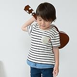CORVa 子供服 男の子 Tシャツ ティーシャツ 半そで 80cm-130cm おそろい子供服 (120cm, アイボリー)