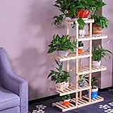 木製フラワーラック室内植物スタンド木製植物フラワーディスプレイスタンド木製ポットシェルフストレージラック屋外 (色 : B)