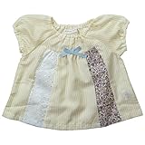 《初夏盛夏対応》(日本製) Pample Mousse(パンプルムース) スパンローンストライプとレースと花プリントのオーバーブラウス 100cm /CR NO.DP-72804