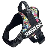 Mudinpet 犬 犬ハーネス 犬用胴輪 メッシュ ハンドル付き 調節可能 お散歩 お出かけ 訓練 夜反 射 引っ張り防止 脱走防止