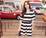 マタニティウェア 服 ボーダー ワンピース ゆったり シフォン カジュアル ワンピース 妊婦服 産前 産後 レディース マタニティワンピース 3XL 写真色