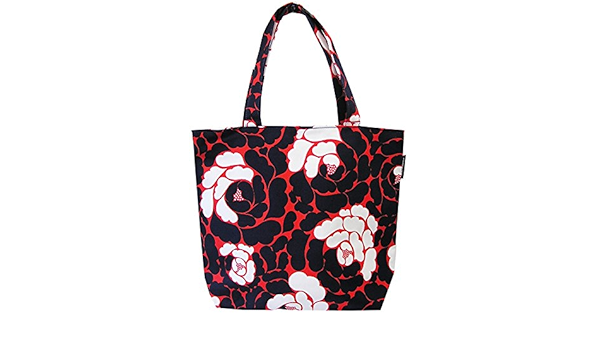 Amazon マリメッコ Marimekko Klaarat Valamonruusu レッド ブルー ホワイト バラ柄トートバッグ Marimekko マリメッコ トートバッグ
