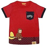 アスナロ（トップス 半袖tシャツ） 半袖Tシャツ 男の子 子供服 おさるのジョージ フェイクレイヤード90 レッド