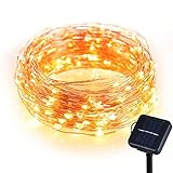 B-right 200 LEDs 66ft Solar Powered Copper Wire String Lights, 8 Modes, Waterproof Outdoor Starry St