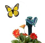 Fluttering Solar Battery Powered Butterfly with Ground Spike - Monarch Yellow [並行輸入品]