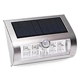 AVAWAYソーラーライト 人感センサーライト 9LEDウォールランプ　ステンレススチール省エネ常夜灯&防犯灯 IP44生活防水 屋外照明（アウトサイドウォール）/段階/庭先/玄関など対応 (ソーラー