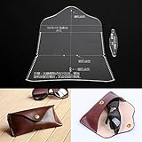 レザーハンドクラフトサングラスポケットバッグメガネケースアクリルステンシルテンプレート